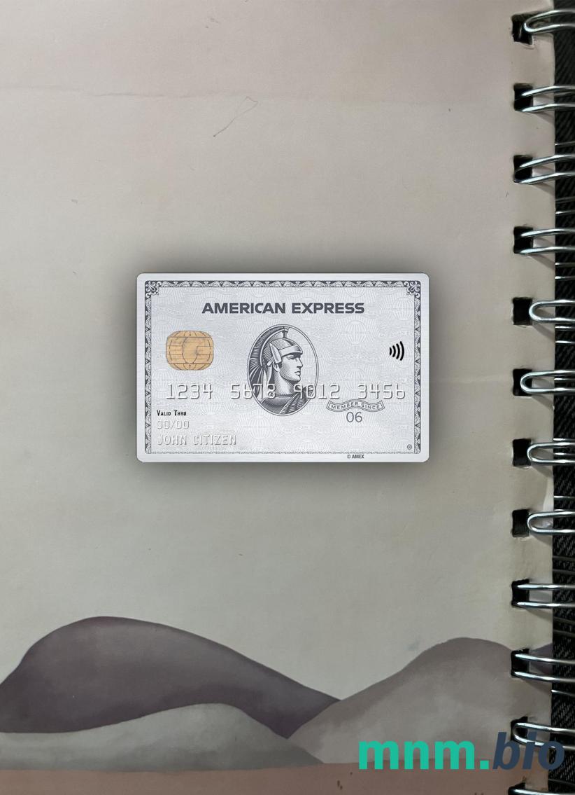 USA NAB bank AMEX platinum card wygląd fotograficzny skan PSD + zdjęcie